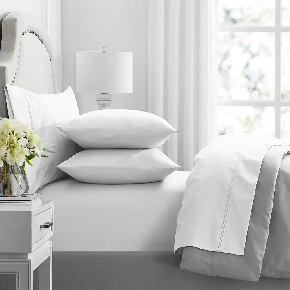 Premium 1000 Thread Count Egyptian Cotton White Sheet Sets by Renee Taylor King - Home & Garden > Bedding > Bed Sheets