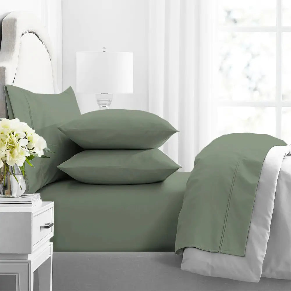 Premium 1000 Thread Count Egyptian Juniper Cotton Sheet Sets by Renee Taylor Mega King - Home & Garden > Bedding > Bed