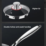Premium 316 Stainless Steel Non-Stick 22cm Milk Pot with Double-Sided Honeycomb Design - Appliances > Kitchen Appliances