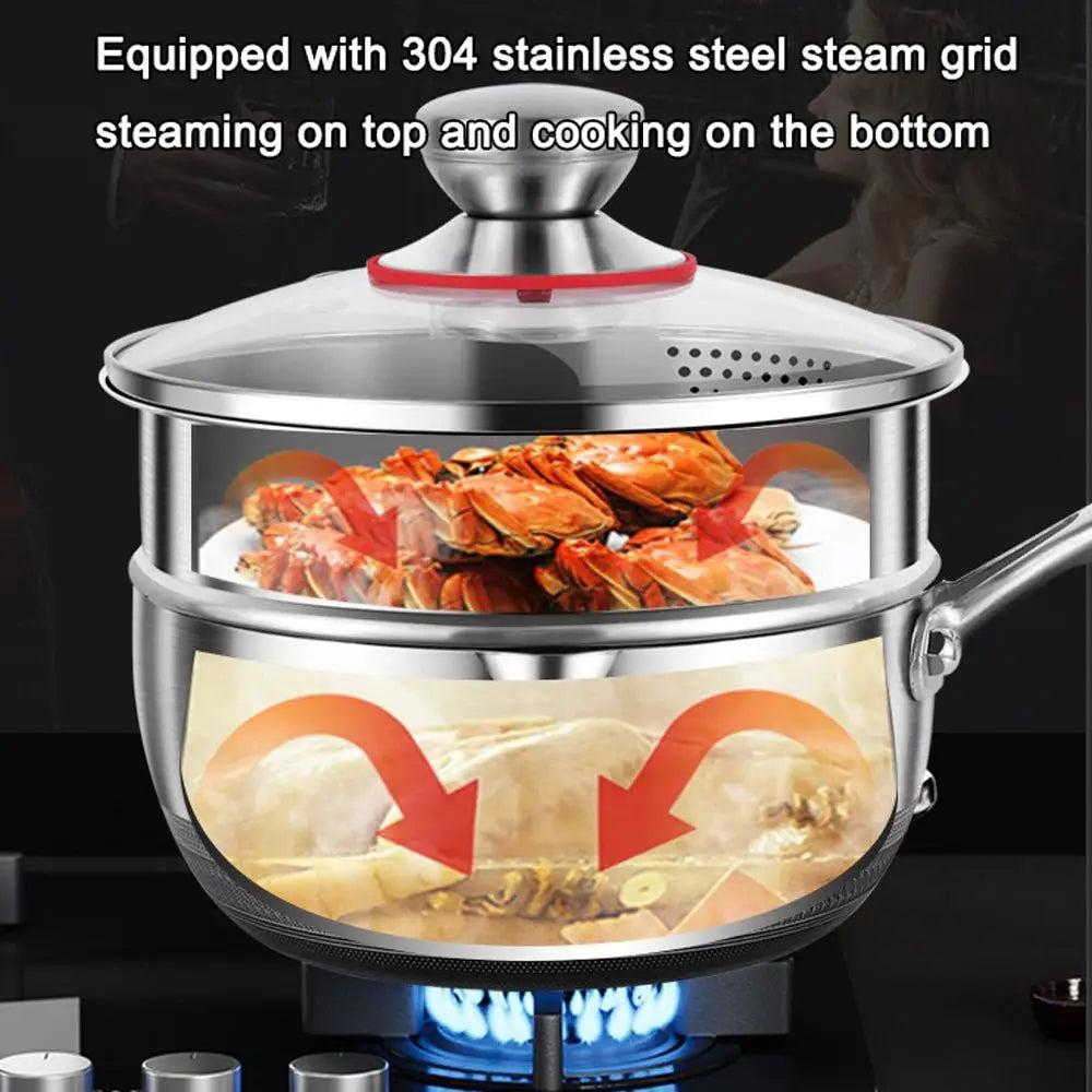 Premium 316 Stainless Steel Non-Stick 22cm Milk Pot with Double-Sided Honeycomb Design - Appliances > Kitchen Appliances