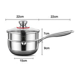 Premium 316 Stainless Steel Non-Stick 22cm Milk Pot with Double-Sided Honeycomb Design - Appliances > Kitchen Appliances