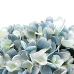 Premium Faux Hydrangea With Glass Vase (Artificial Flowering Blue Hydrangea) 23cm - Home & Garden > Home & Garden Others
