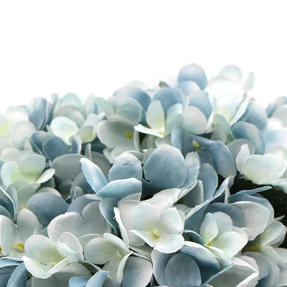 Premium Faux Hydrangea With Glass Vase (Artificial Flowering Blue Hydrangea) 23cm - Home & Garden > Home & Garden Others
