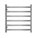 Premium Gunmetal Heated Towel Rack - 6 Bars Square Design AU Standard 650x620mm Wide - Home & Garden > Bathroom