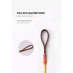 Premium Leather Pet Collar and Leash - Soft Strong Braided Rope (Wine red - Size L) - Pet Care > Dog Supplies > Dog