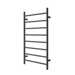 Premium Matte Black Heated Towel Rack - 8 Bars Round Design AU Standard 1000x620mm Wide - Furniture > Living Room >