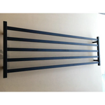 Premium Matte Black Heated Towel Rack with LED control- 4 Bars Square Design AU Standard 510x1500mm Wide - Home &