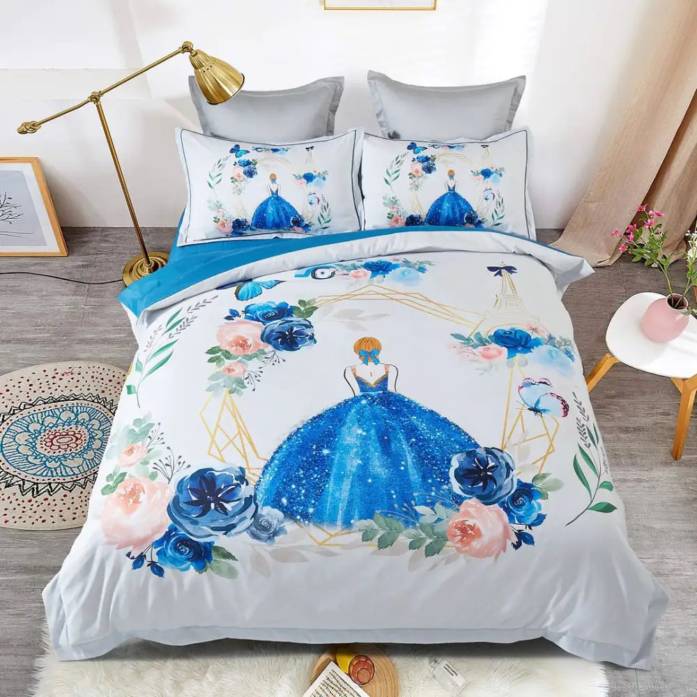 Princess Kids Quilt Cover Set - Double Size - Home & Garden > Bedding