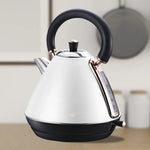 Pronti 1.7l Rose Trim Collection Kettle - White - Appliances > Kitchen Appliances