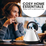 Pronti 1.7l Rose Trim Collection Kettle - White - Appliances > Kitchen Appliances