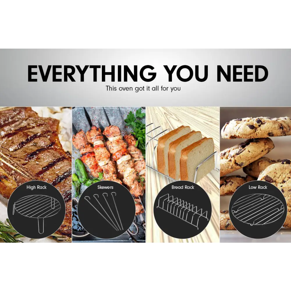 Pronti 17L Family Turbo Convection Oven Broiler Cooker - A18 Black - Appliances > Kitchen Appliances