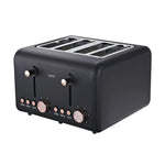 Pronti 4 Slice Toaster Rose Trim Collection - Black - Appliances > Kitchen Appliances