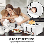 Pronti 4 Slice Toaster Rose Trim Collection - White - Appliances > Kitchen Appliances