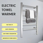 Pronti Heated Towel Rack Electric Bathroom Towel Rails Warmer 100w - Silver - Home & Garden > Laundry & Cleaning >