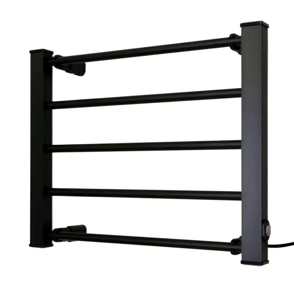 Pronti Heated Towel Rack Electric Bathroom Towel Rails Warmer Ev-90 -black - Home & Garden > Laundry & Cleaning >