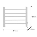Pronti Heated Towel Rack Electric Bathroom Towel Rails Warmer Ev-90- Silver - Home & Garden > Laundry & Cleaning >