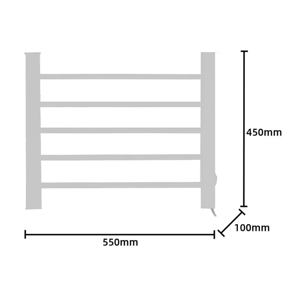 Pronti Heated Towel Rack Electric Bathroom Towel Rails Warmer Ev-90- Silver - Home & Garden > Laundry & Cleaning >