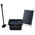 PROTEGE 10W Solar Powered Water Fountain Pump Pond Kit with Eco Filter Box - Home & Garden > Fountains