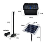 PROTEGE 10W Solar Powered Water Fountain Pump Pond Kit with Eco Filter Box - Home & Garden > Fountains