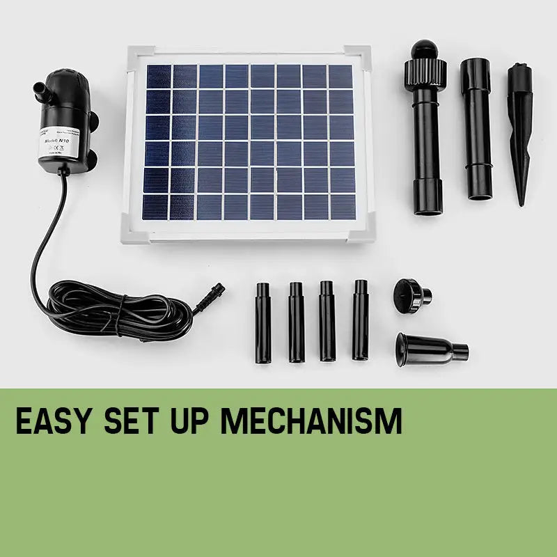 Protege 20W Solar Fountain Submersible Water Pump Power Panel Kit Garden Pond - Home & Garden > Fountains