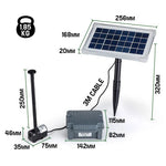 Protege 25W Solar Powered Fountain Submersible Water Pump with Battery Pond Kit Garden - Home & Garden > Fountains