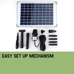 Protege 50W Solar Powered Fountain Submersible Water Pump Pond Kit Power Garden Panel - Home & Garden > Fountains