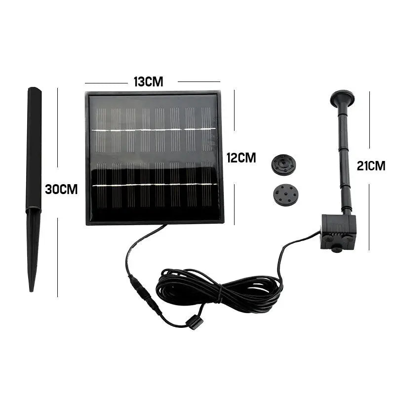 PROTEGE 5W Solar Powered Fountain Submersible Water Pump Panel Kit Garden Pond - Home & Garden > Fountains