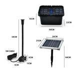 PROTEGE 5W Solar Powered Water Fountain Pump Pond Kit with Eco Filter Box - Home & Garden > Fountains