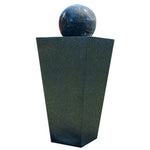 PROTEGE Contemporary Solar Powered Water Feature Fountain with LED Lights - Dark Grey - Home & Garden > Fountains