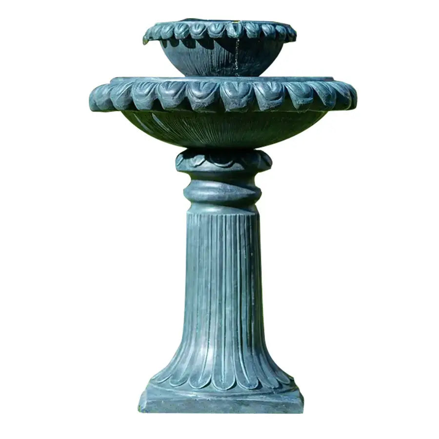 PROTEGE Water Fountain Solar Powered Battery Outdoor Bird Bath with LED Lights - Home & Garden > Fountains