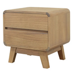 Providence 2 Drawer Bedside Table (Natural) - Furniture > Bedroom > Bedside Tables