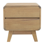 Providence 2 Drawer Bedside Table (Natural) - Furniture > Bedroom > Bedside Tables