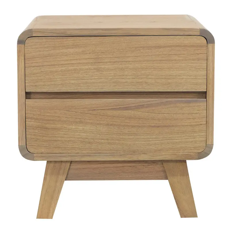 Providence 2 Drawer Bedside Table (Natural) - Furniture > Bedroom > Bedside Tables