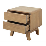 Providence 2 Drawer Bedside Table (Natural) - Furniture > Bedroom > Bedside Tables