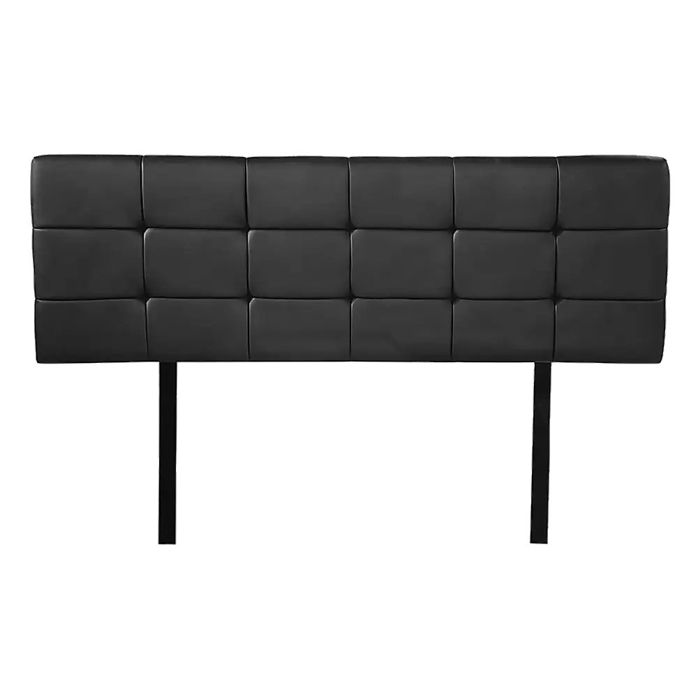 PU Leather Double Bed Deluxe Headboard Bedhead - Black - Furniture > Bedroom