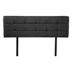 PU Leather Double Bed Deluxe Headboard Bedhead - Black - Furniture > Bedroom