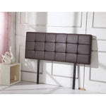 PU Leather Double Bed Deluxe Headboard Bedhead - Brown - Furniture > Bedroom