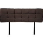 PU Leather Double Bed Deluxe Headboard Bedhead - Brown - Furniture > Bedroom
