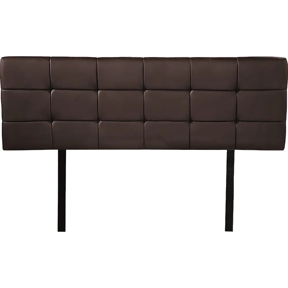 PU Leather Double Bed Deluxe Headboard Bedhead - Brown - Furniture > Bedroom
