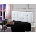 PU Leather Double Bed Deluxe Headboard Bedhead - White - Furniture > Bedroom