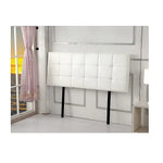 PU Leather Double Bed Deluxe Headboard Bedhead - White - Furniture > Bedroom