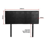PU Leather Double Bed Headboard Bedhead - Black - Furniture > Bedroom