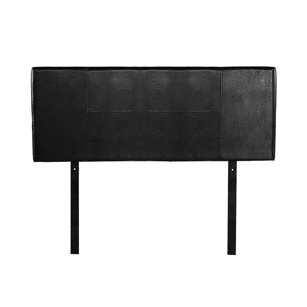 PU Leather Double Bed Headboard Bedhead - Black - Furniture > Bedroom