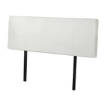 PU Leather Double Bed Headboard Bedhead - White - Furniture > Bedroom