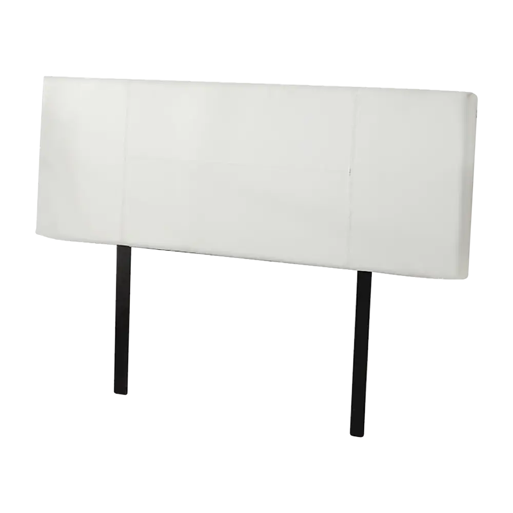 PU Leather Double Bed Headboard Bedhead - White - Furniture > Bedroom