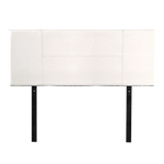 PU Leather Double Bed Headboard Bedhead - White - Furniture > Bedroom