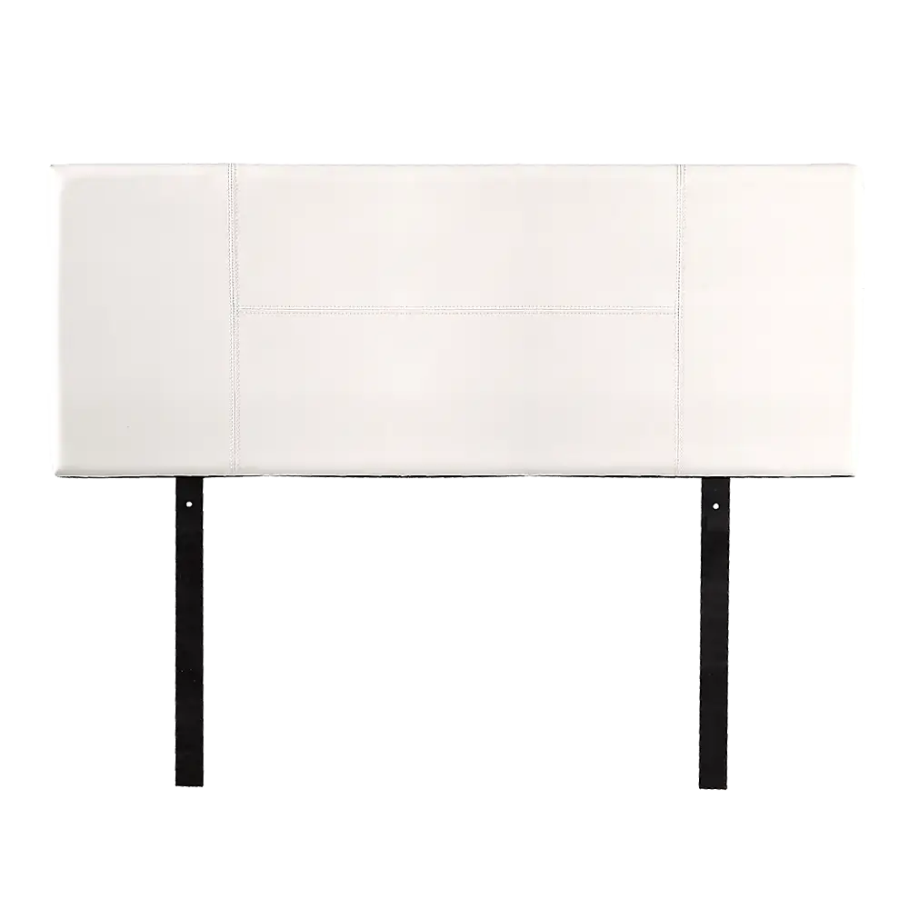 PU Leather Double Bed Headboard Bedhead - White - Furniture > Bedroom