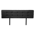 PU Leather King Bed Deluxe Headboard Bedhead - Black - Furniture > Bedroom