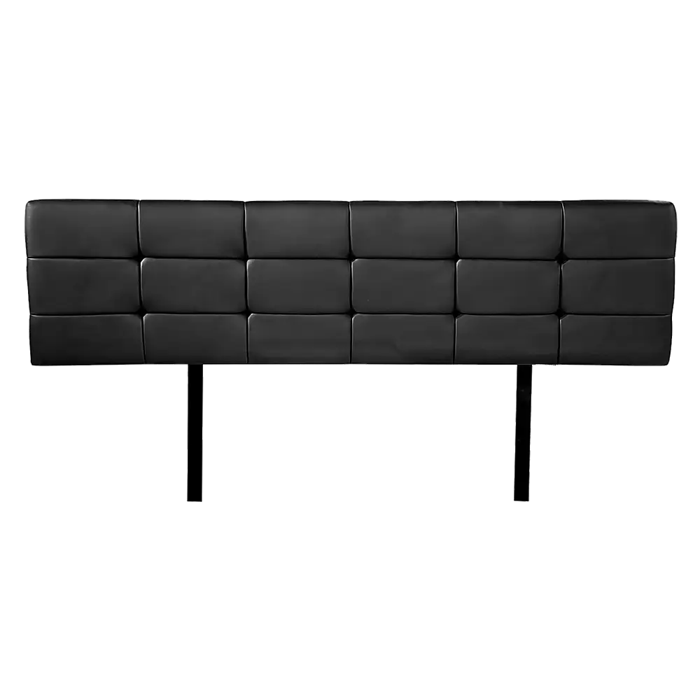 PU Leather King Bed Deluxe Headboard Bedhead - Black - Furniture > Bedroom