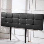 PU Leather King Bed Deluxe Headboard Bedhead - Black - Furniture > Bedroom